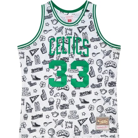 Jersey Boston Celtics NBA Doodle Swingman 1985 Larry Bird