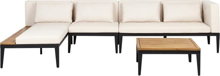 BRACCIANO - Loungeset 4-zits - Lichtbeige - Gecertificeerd acaciahout