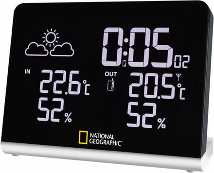 National Geographic Weerstation - Multi Color - 14x10cm - Zwart