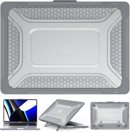 Turtle Shift Laptopcover Shield geschikt voor MacBook Pro 14 inch 2026 / 2025 / 2024 / 2023 / 2021 - Grijs