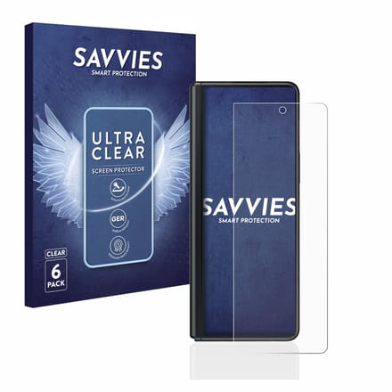 Savvies - Screenprotector voor Samsung Galaxy Z Fold 3 5G - Folie Beschermfolie transparant 6 Stuks