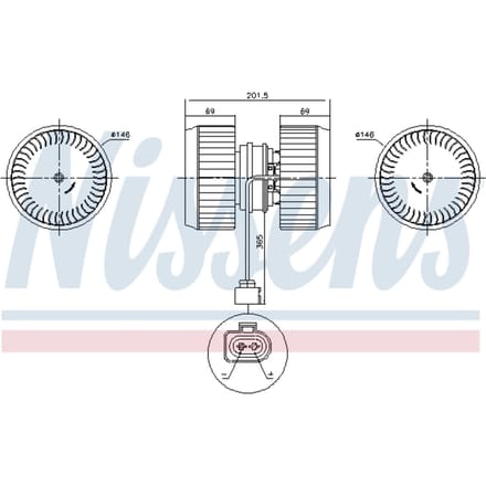 Interieur ventilator NISSENS 87238