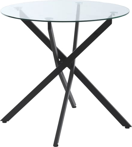 HOMCOM Bijzettafel met glazen blad 839-079