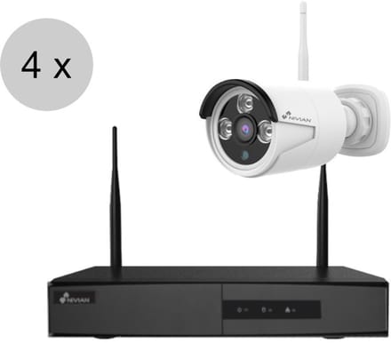 Draadloos camera set 3 MP met 2 weg audio en eigen wifi signaal