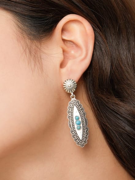 Hipanema Kiona turquoise oorbellen