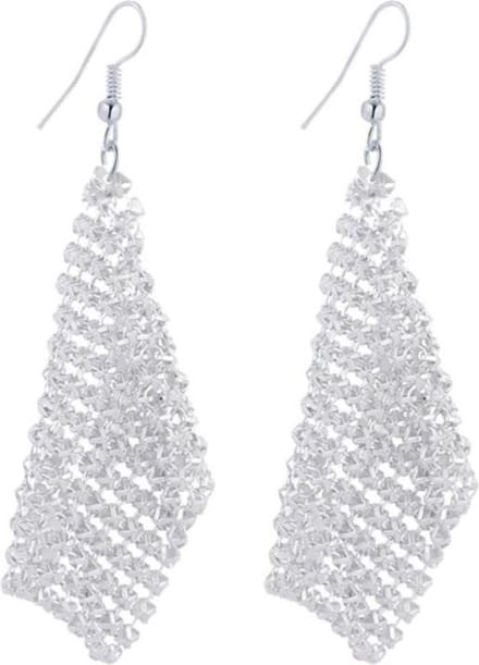 Fako Bijoux® - Oorbellen - Dansende Doekjes - Zilverkleurig