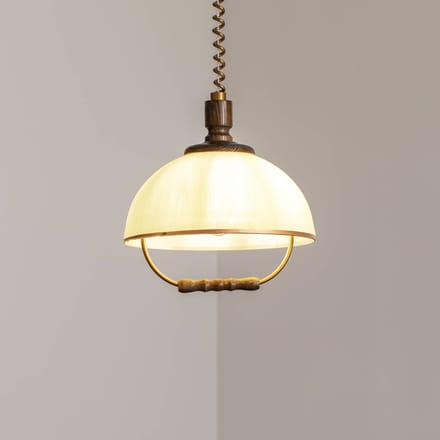 Lamkur Hanglamp Ilsa, wit/goud, Ø 30 cm, in hoogte verstelbaar
