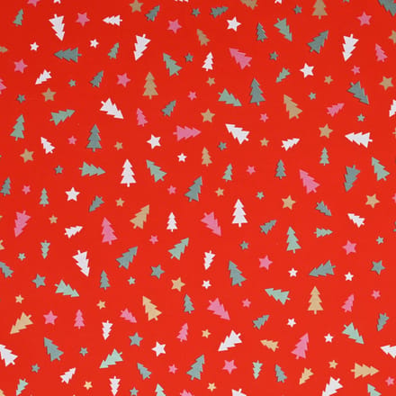 Apparaatrol Kerst Bomen Mix rood 150mx50cm