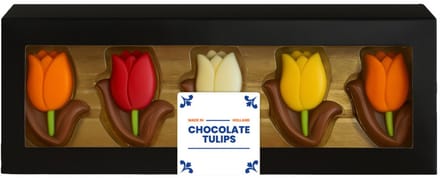 Chocolade Tulpen - doosje 150 Gram - 10 tulpen - Typisch Hollands - Souvenir