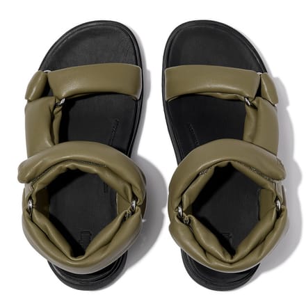 FitFlop Gen-FF Soft-Leather Back-Strap Sandals GROEN - Maat 37
