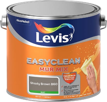 Levis - Easyclean Mur Mat Mix - Shady Brown B60 - Mengverf - 2,5 L