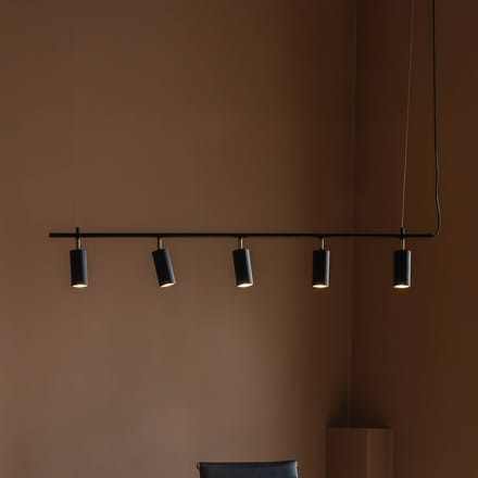 Globen Lighting hanglamp Hubble 5 zwart, lengte 130 cm, 3-lamps