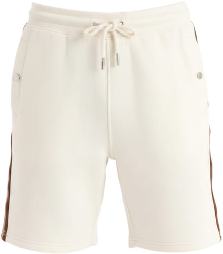 OMBRE Korte Broek - Regular Fit - Katoen - Gestreept Crème M