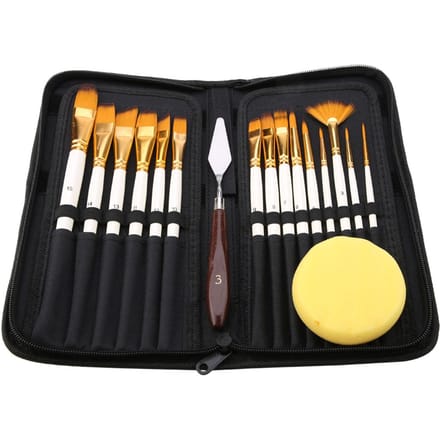 Verfkwasten Set Houten Handvat Kunstenaar Aquarelkwasten voor Gouache Aquarel Schildergereedschap black