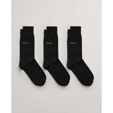 Gant Sokken Solid Mercerized Cotton Subtle Logo Zwart / male