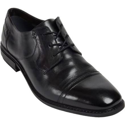 Pod Savage Leer/Textiel Heren Zwart Veterschoenen
