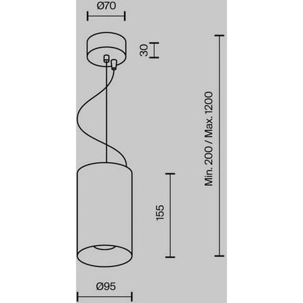 Maytoni LED hanglamp Efir, wit, Ø 9,5 cm, 25 W, 38°