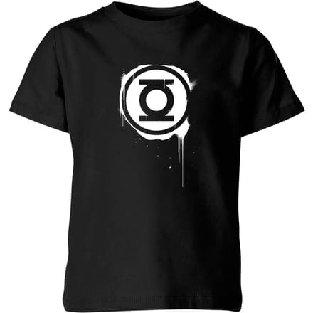 Justice League Graffiti Green Lantern Kids' T-Shirt - Black - 122/128 (7-8 jaar)