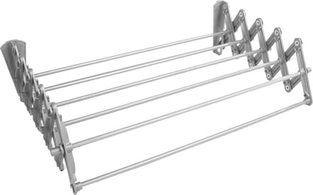 ABJ - Wasdroger - Droogrek - wandmodel - opvouwbaar - zilver, 70 cm