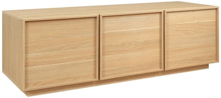 sweeek - Tv-meubel houteffect 3 deuren 140cm - kuba