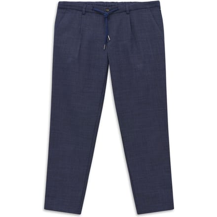 Bugatti Herren Broek met bandplooien, stretch en easy-care functie
