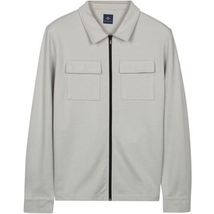 Baileys Vest Sweat Full Zip Double Chest Pocket Two-Tone Midden Grijs / male
