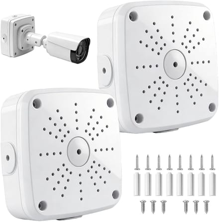 Beveiligingscamera Aansluitdoos - Dome Camera Box - Kabel Beheer - Waterdichte Bescherming - 2 Stuks - Wit