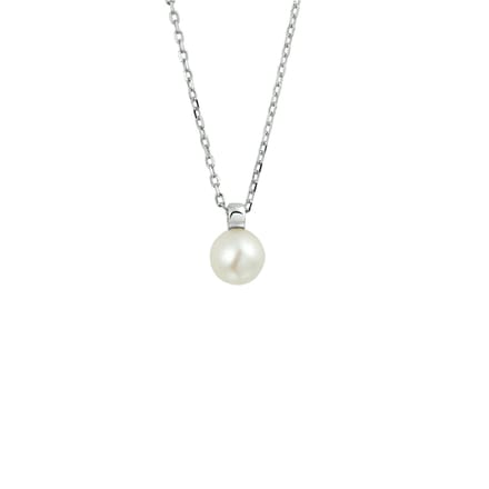 Zilver Gerhodineerde Collier parel 1 1318368
