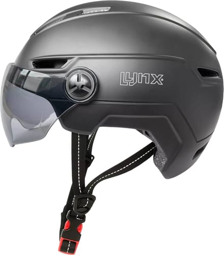 Lynx Speed Pedelec Helm met Visier - Zwart - Visor Pro Fietshelm Medium