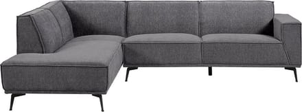 Tower living Leeds 2,5-seater AR + Ottoman L Black Blue