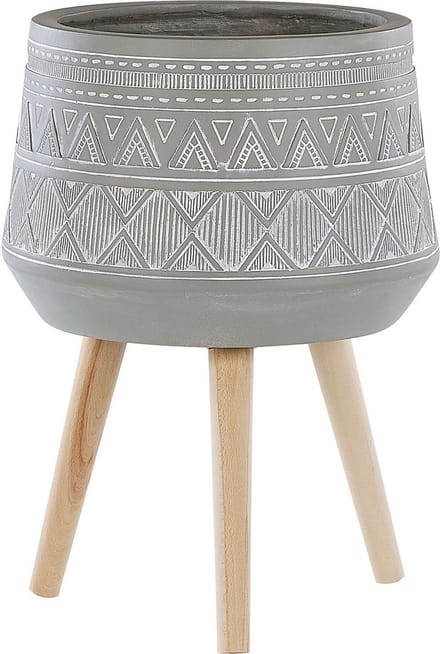 MALAKI - Plantenbak - Lichtgrijs - 44 cm - Magnesiumoxide