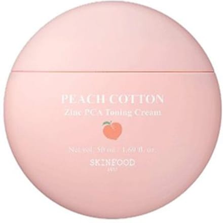 [SKINFOOD] Crème Tonifiante Pêche Coton Zinc PCA 50ml white