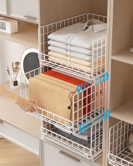 Kledingkast Organizer - Wit - 6 stuks