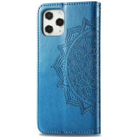 Mandala Bookcase voor de Apple iPhone 12 (Pro) - Turquoise