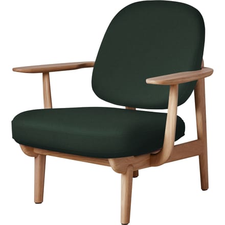Fritz Hansen Fred Loungefauteuil - JH97 - donkergroen uni - eiken geolied
