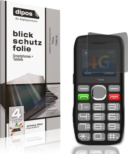 dipos – Matte Privacy Screenprotector geschikt voor TTfone TT890 4G | Anti-Spy Beschermfolie