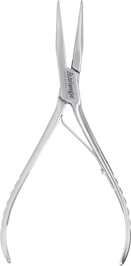 Triangle Professionele Visgratentang – RVS – Rechte Bek – 16 cm – Ergonomisch Ontwerp