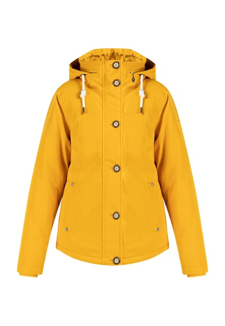 Schmuddelwedda Gewatteerd winterjack Dames mosterd