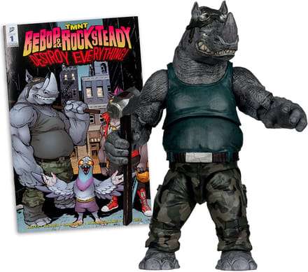 McFarlane Toys Teenage Mutant Ninja Turtles - Actiefiguur - Rocksteady & Comic
