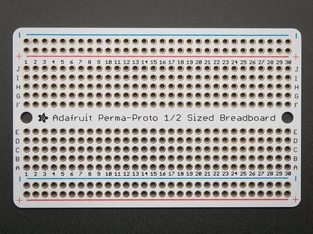 Prototyping board PermaProto half-sized breadboard PCB Adafruit 1609