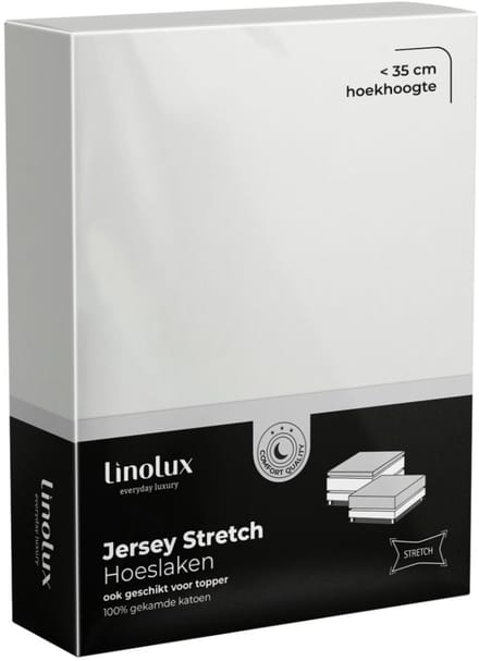 Linolux (topper) Hoeslaken Jersey Offwhite 140x200