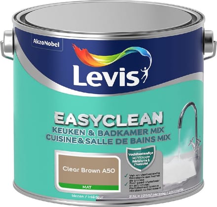 Levis - Easyclean Keuken & Badkamer Mix - Clear Brown A50 - Mengverf - 2,5 L