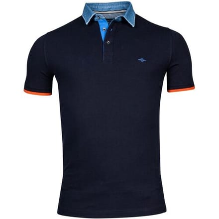 Baileys Polo Uni Denim Collar Piqué Navy / male