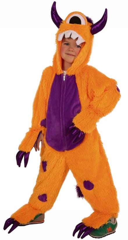 Oranje monster pakje kind - Maat 128