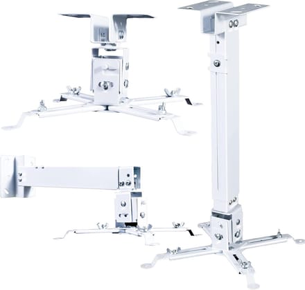 Projector Ophangsysteem - Projectorbeugel Muur - Thuisbioscoop Creëren - Verstelbare Arm - 5-25 Inch - Wit