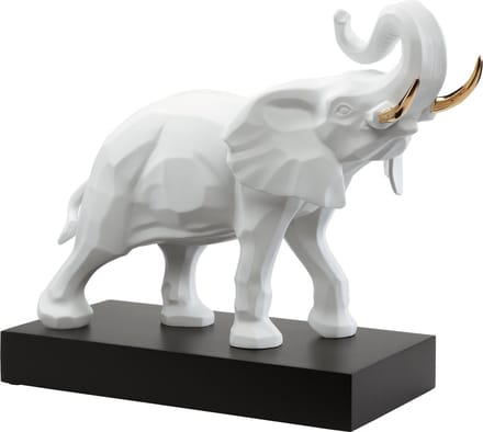 Goebel - Studio 8 | Decoratief beeld / figuur Olifant | Porselein - 57cm - Limited Edition - met echt goud