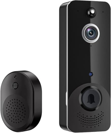 Slimme Deurbelcamera - Video Deurbel - Thuisbewaking - AI Humanoid Detectie - 15 x 5 x 5 cm - Zwart