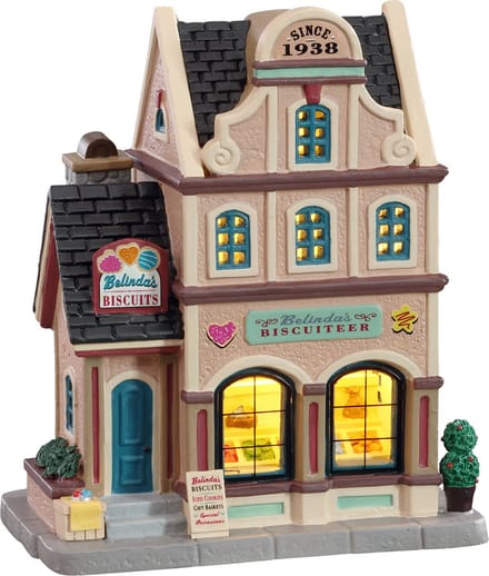 Lemax - 'Belinda's Biscuiteer' - Verlicht gebouw - Exclusief adapter (werkt ook op batterijen)