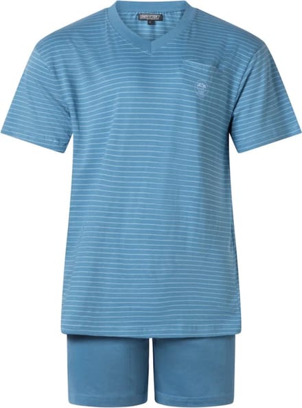 Outfitter heren shortama - maat M - V-hals - Cameltrip desert - blauw