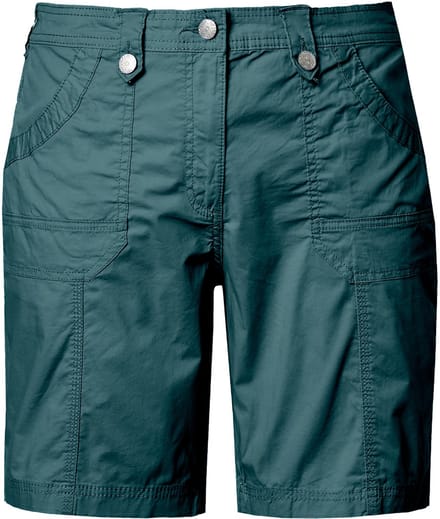 Ulla Popken - Dames - Cargo-bermuda comfortabele tailleband 4-pocket model - Petrol - Maat 50